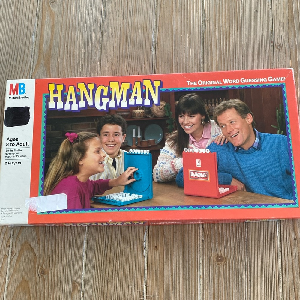 Vintage 1988 Milton Bradley Hangman